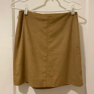 tan suede skirt